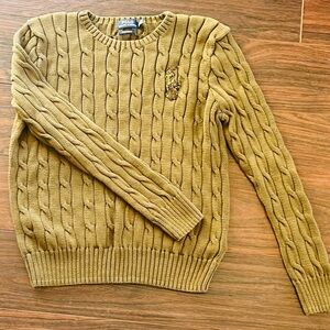 Women’s Polo Ralph Lauren Olive Green Pima Cotton Sweater – XL